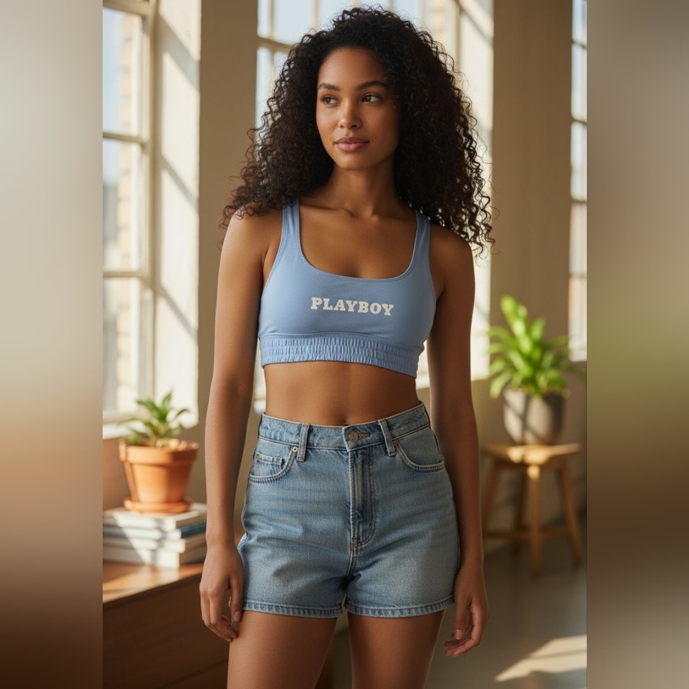 😻 3/$30 Playboy Logo Sports Bra in Size Small
